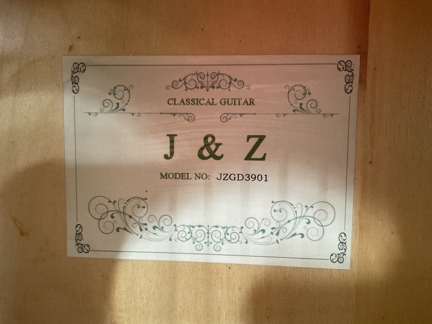กีต้าร์คลาสสิค J & Z : JZGD3901