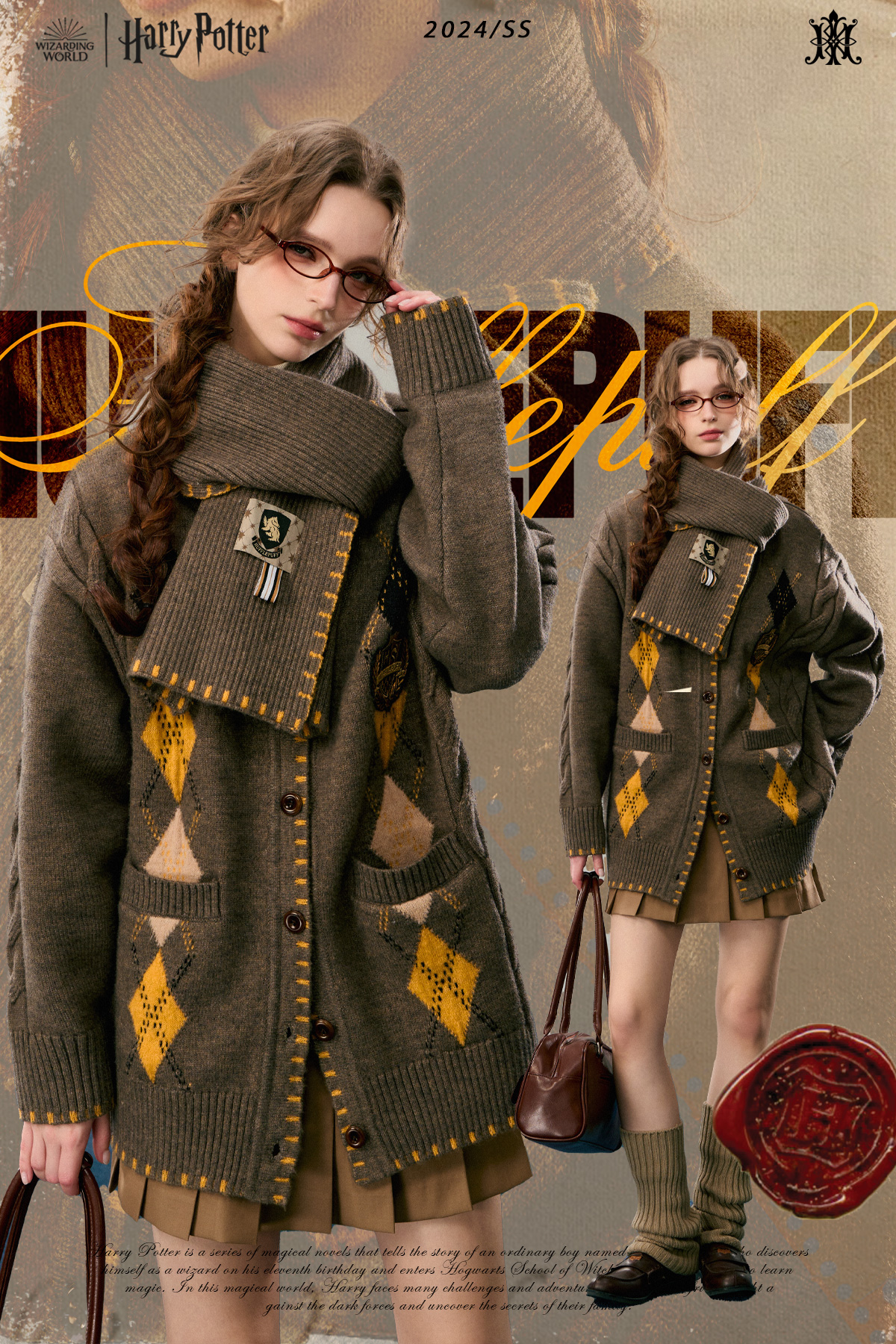 [Pre-Order] Kyouko x Harry Potter แฮร์รี่ พอตเตอร์ เสื้อคาร์ดิแกน ฟรีผ้าพันคอ! W/2024