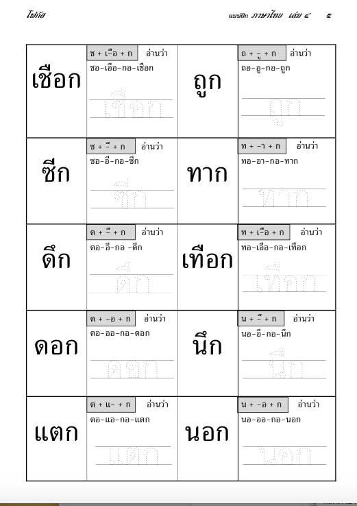 ภาษาไทย เล่ม 4 (อนุบาล2) สำนักพิมพ์โฟกัส
