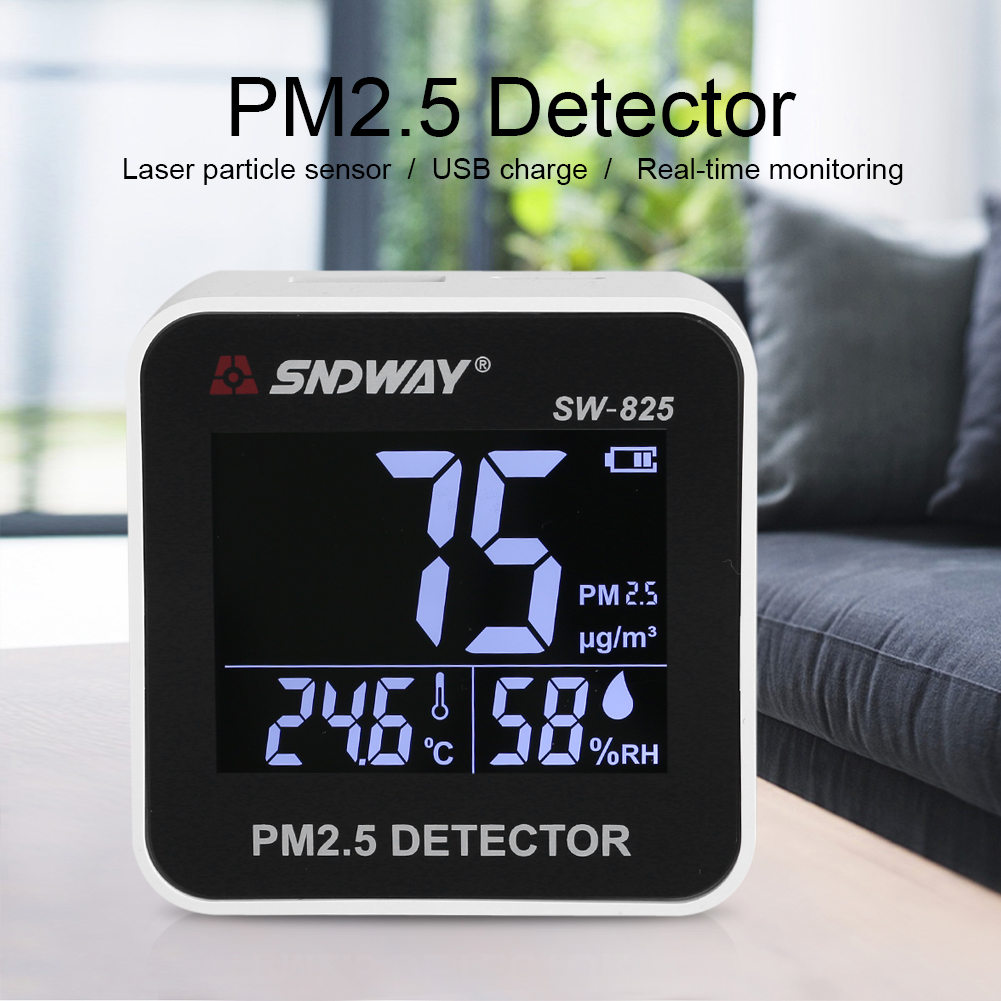 มีพร้อมส่ง SNDWAY SW-825 PM 2.5 Detector เครื่องตรวจวัดคุณภาพอากาศ เครื่องวัดฝุ่น