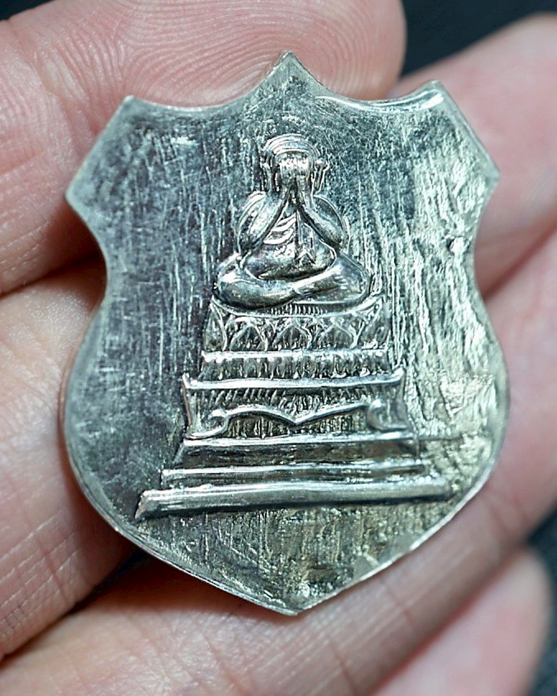 เหรียญปิดตาจันทร์เพ็ญ (เนื้อเงิน) Full Moon Eyes-Covered Coin. (silver material) SKU-04013