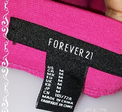 FF01339 กระโปรงผ้า สีมชมพูบานเย็น forever21 มือสอง เอว 27-28 นิ้ว
