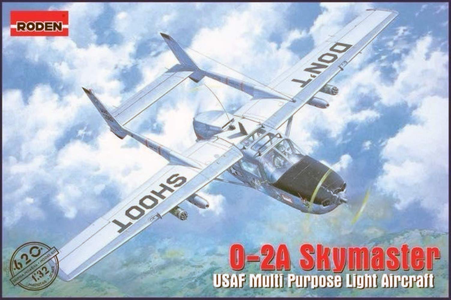 โมเดลเครื่องบิน Roden ขนาด 1/32 RO620 O-2A SKYMASTER USAF MULTI PURPOSE LIGHT AIRCRAFT