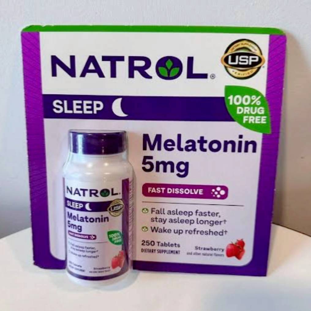 New!! Package Natrol Melatonin Time Release Fast Dissolve 5 mg 250 Tab #Strawberry