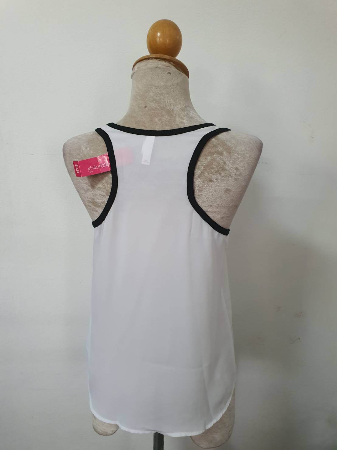 FF06391 เสื้อแฟชั่นชีฟอง สีขาว อก 33 นิ้ว