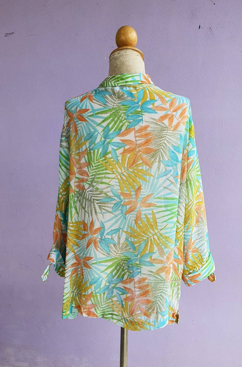 FF02824 เสื้อแฟชั่น ชีฟอง มือสอง แบรนด์ CATHY DANIELS อก free-52 นิ้ว