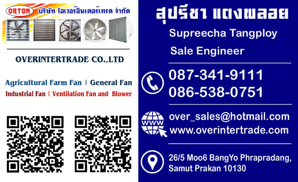 พัดลมโบลเวอร์ ไฟเบอร์กลาส, โบลเวอร์ ไฟเบอร์ ลมแรงกว่าพัดลมทั่วไป แข็งทนทานพิเศษ สำหรับงานดูดเป่า ที่ต้องการลมแรงกว่าปกติ