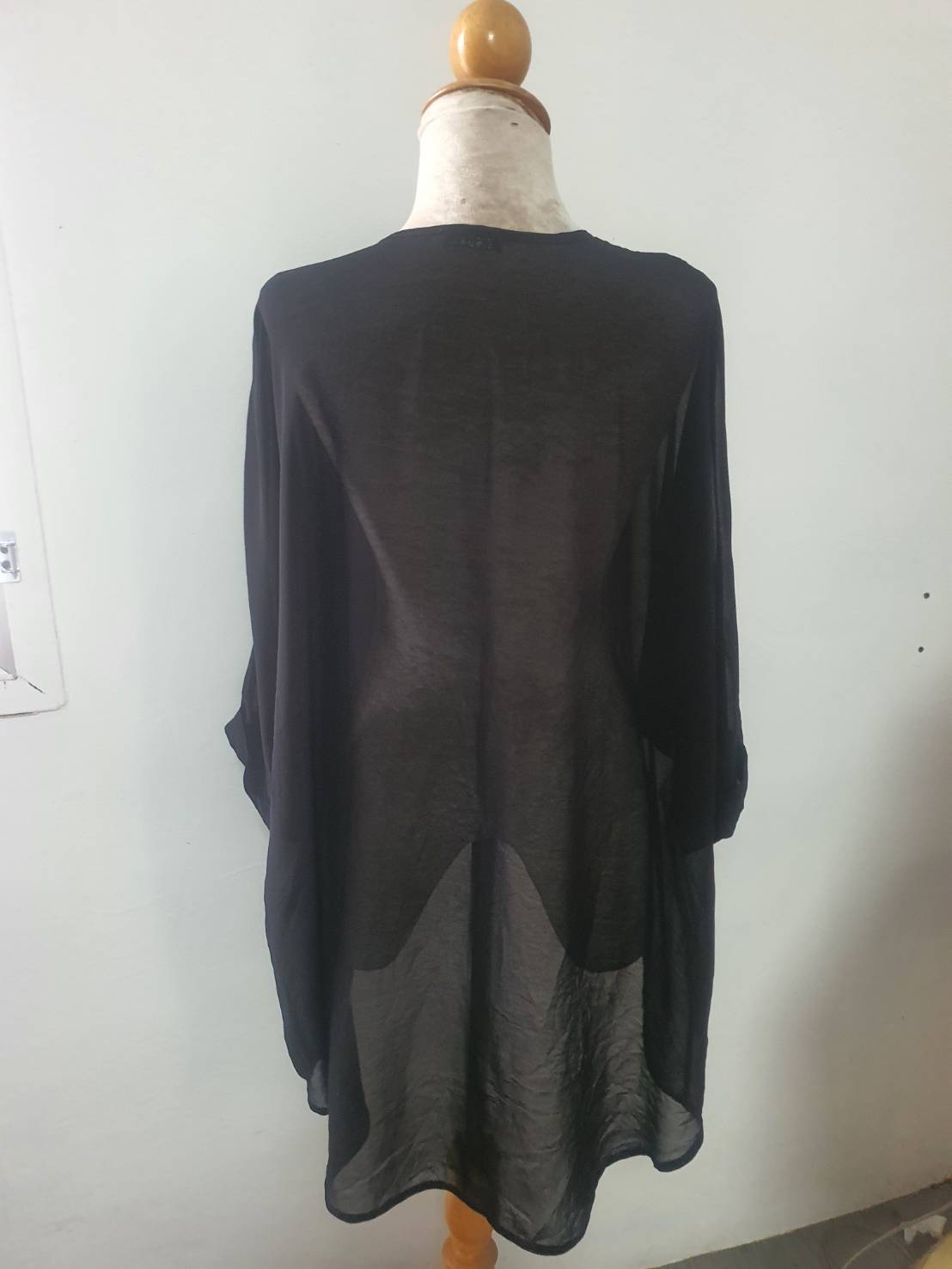 FF06414 เสื้อคลุมมือสอง ชีฟอง สีดำ SIRENS อก free