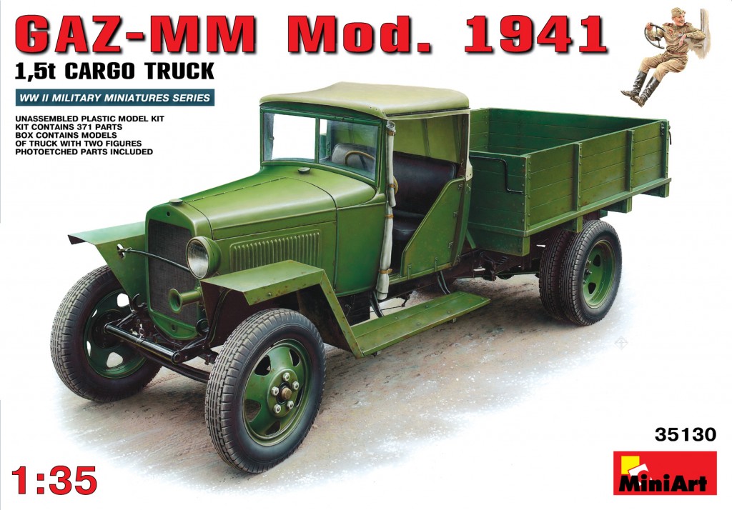 โมเดลรถถัง MiniArt ขนาด 1/35 MI35130 GAZ-MM Mod.1941 1.5t Cargo Truck
