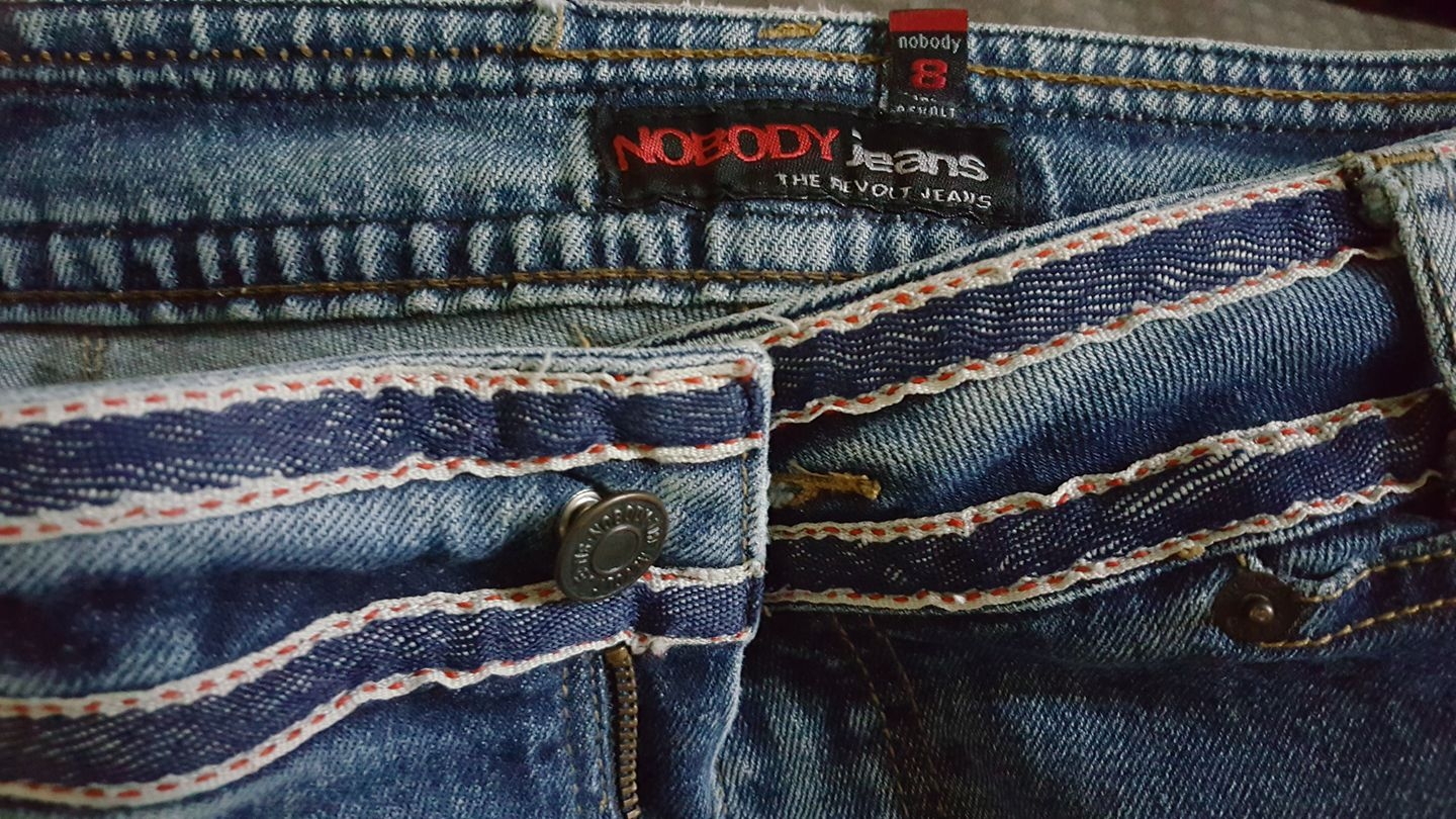 FF02121 กางเกงยีนส์ แบรนด์ มือสอง nobody เอว 30 นิ้ว