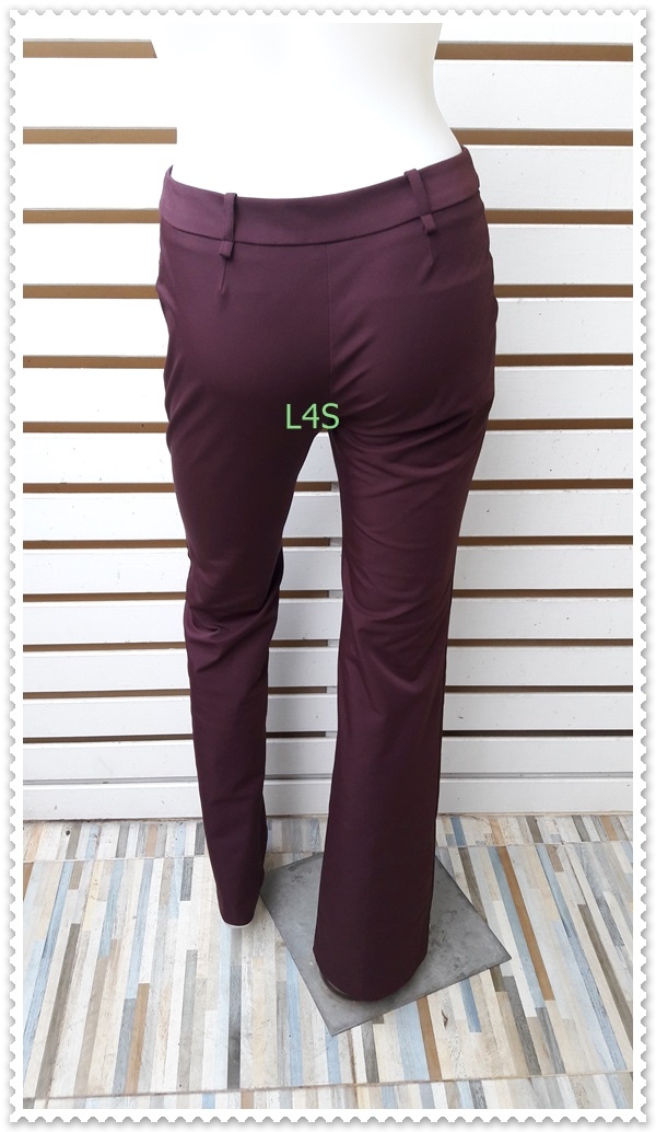 FF06015 -กางเกงผ้า สีม่วง แบรนด์เนม ,มือสอง MNG "เอว 28 นิ้ว"