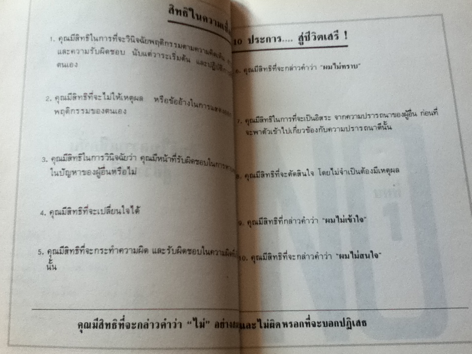 ทำอย่างไรจะกล้าพูดว่าไม่/ Manuel J. Smith Ph.D.