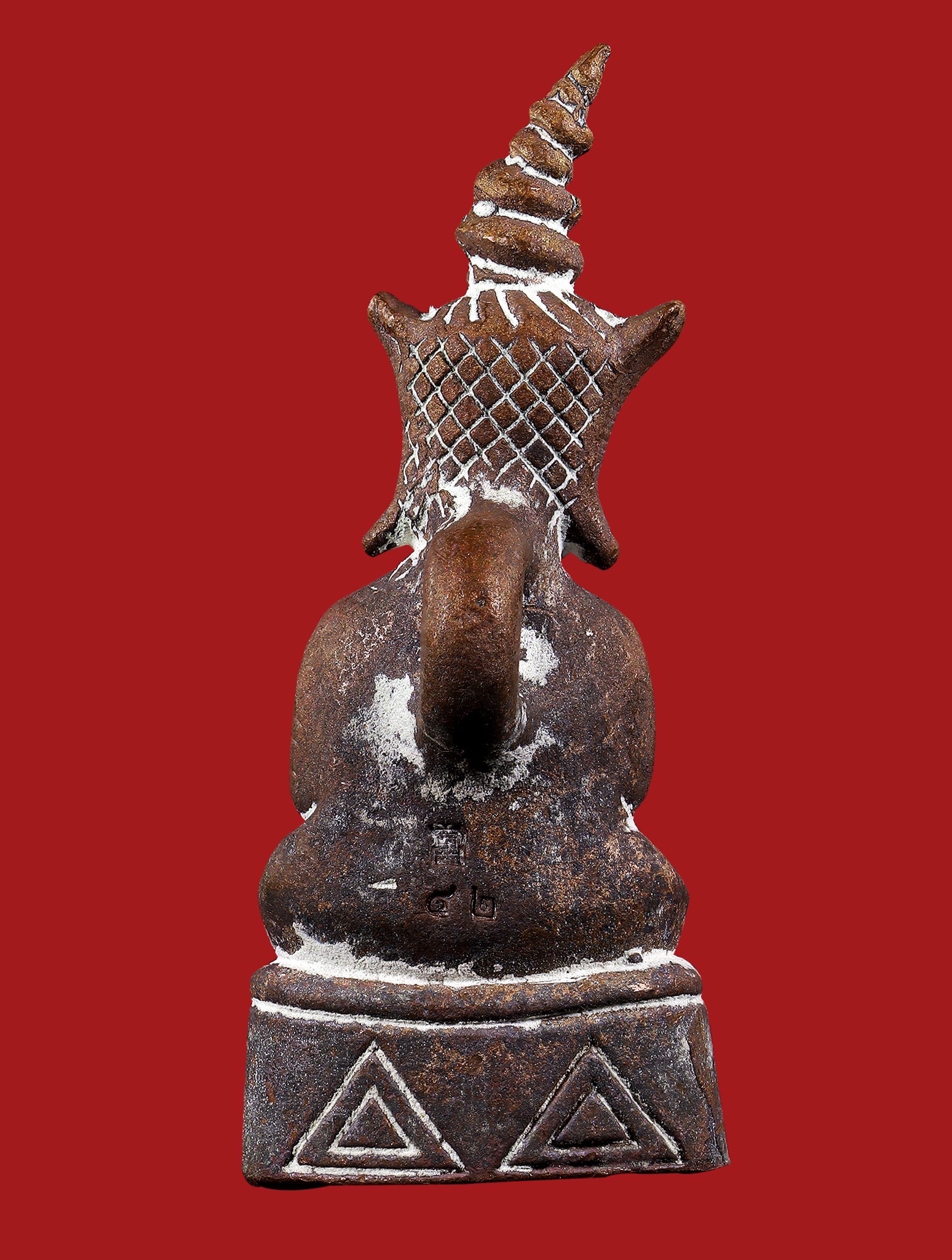 พญางั่งมหามนตราจันทร์เสี้ยว (เนื้อนวะโลหะ) Supreme Mantra Crescent Moon Ngang. (red bronze material) SKU-04042