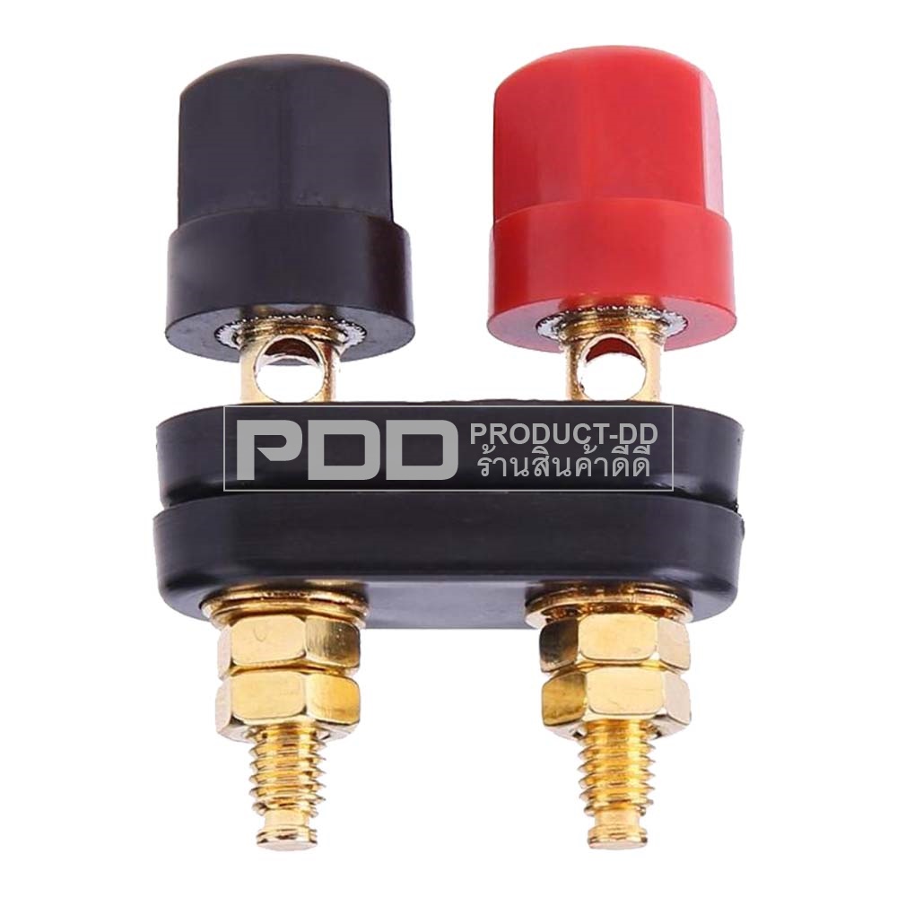 (แพค 2 ชิ้น) ขั้วลำโพง บานานาแจ๊ค 4 mm Banana Jack ตัวเมียแบบคู่หัวเหลี่ยม สำหรับยึดแท่น