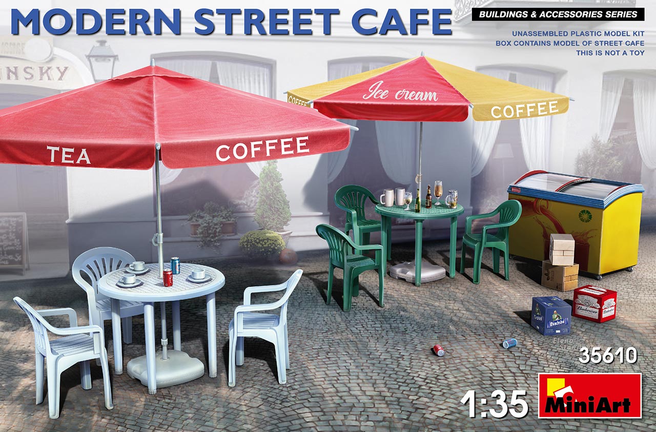 โมเดลฟิกเกอร์ MiniArt ขนาด 1/35 MI35610 Modern Street Cafe