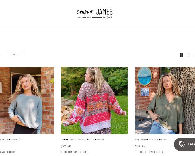 FF04985 เสื้อผ้ามือสอง สีครีม แบรนด์ EMMA JAMES อก 42-46นิ้ว