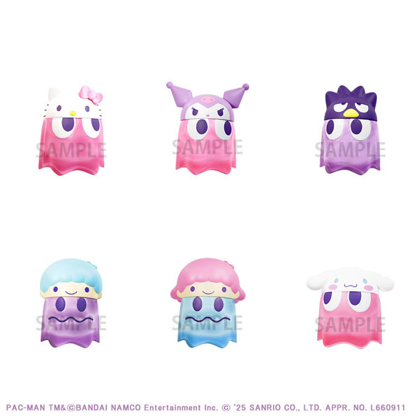 Pac-Man x Sanrio Characters Chibi Collect Figure Vol.2 Clear Color ver. 6Pack BOX(Pre-order)