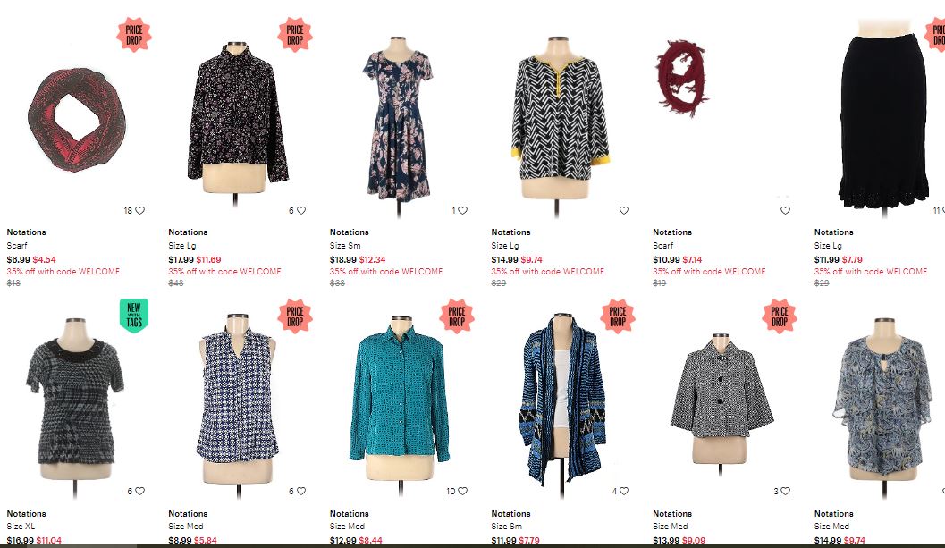 FF03060 เสื้อผ้ามือสอง สีดำขาว แบรนด์ notations อก 42-46 นิ้ว