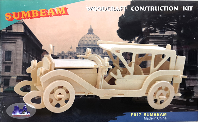 Dinokids3D ตัวต่อไม้ 3 มิติ รถรุ่น Sunbean จิ๊กซอว์ไม้ โมเดลไม้ 3 มิติ