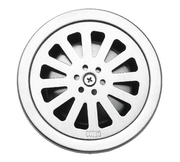 CT640Y1(HM) ตะแกรงกันกลิ่นสเตนเลสกลมติดตั้งกับท่อพีวีซีขนาด 2-2.5 นิ้ว (หน้าแปลน 3.5 นิ้ว)