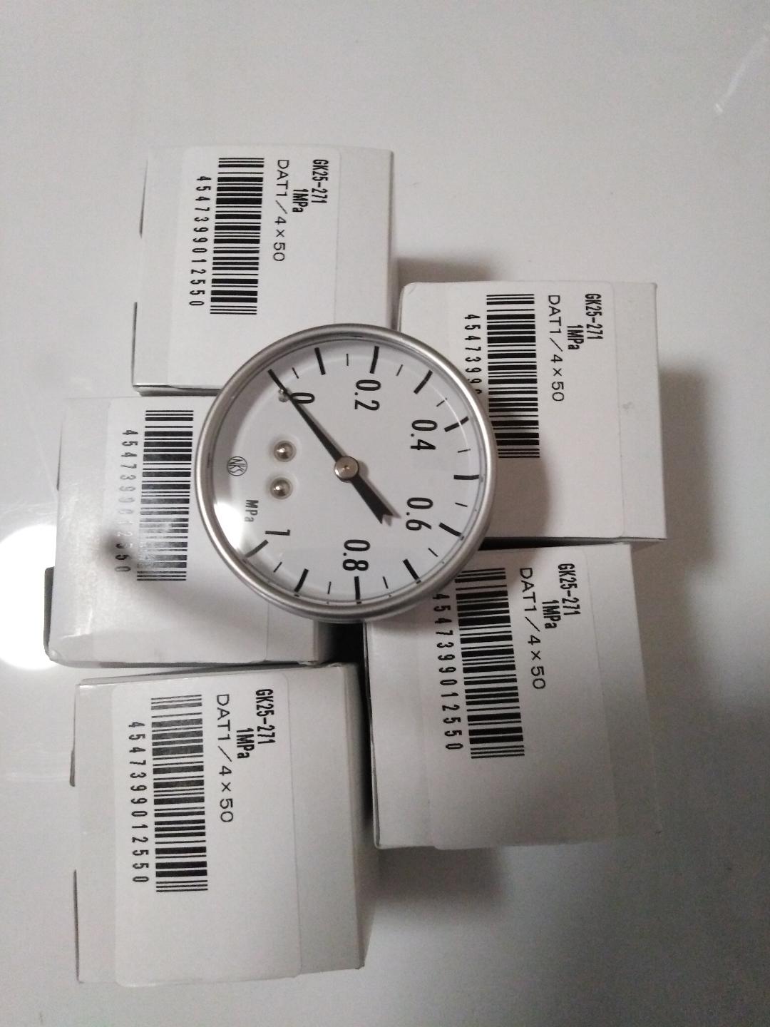Compact pressure gauge DAT 1/4R X 50 X 1Mpa (GK 252711. 0 MP): NKS (Nagano )