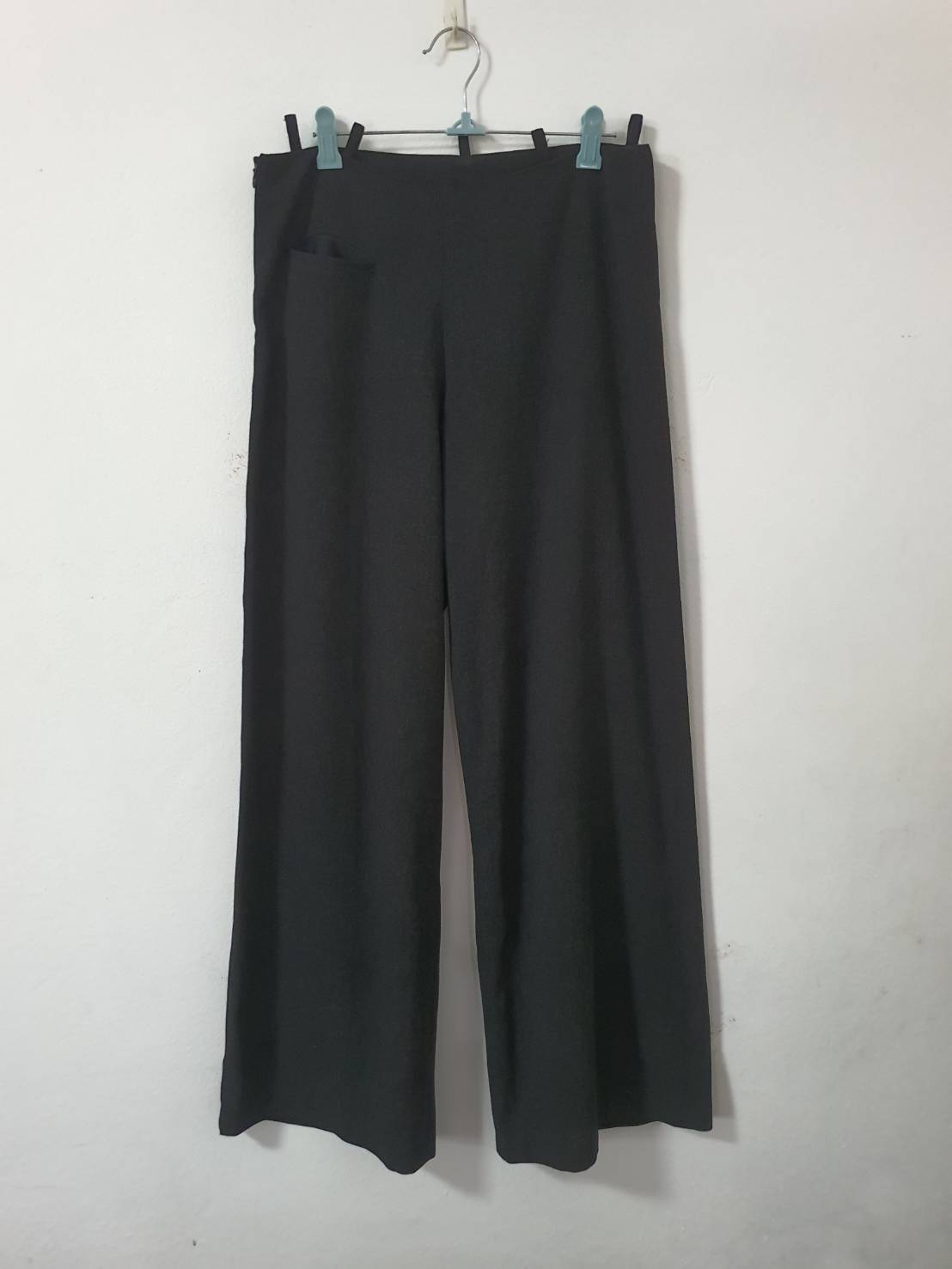 FF06358 กางเกงผ้ามือสอง สีดำ เอว 28 นิ้ว