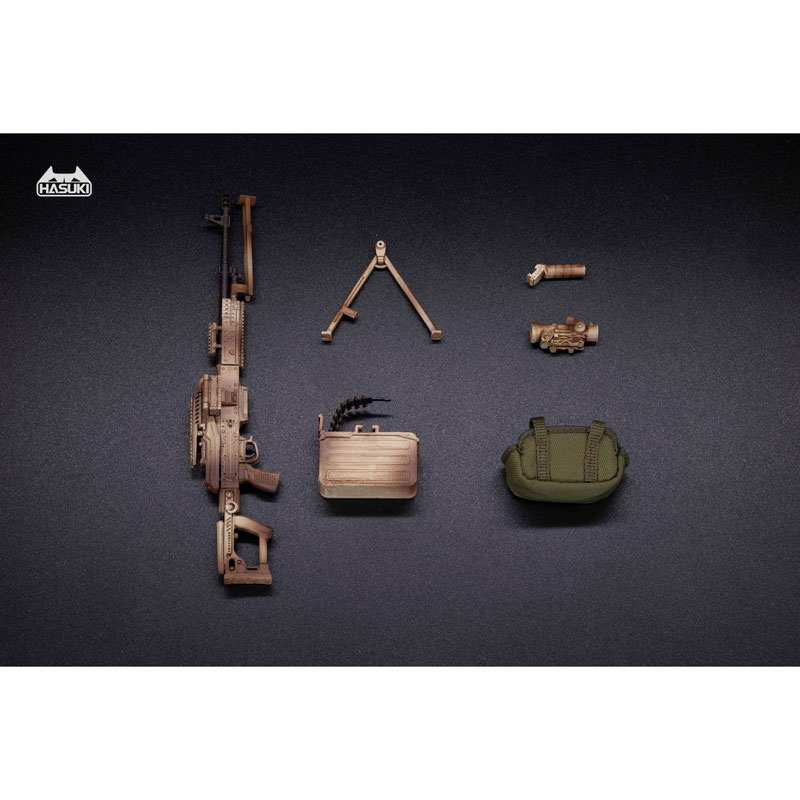 WM-05B Regular Machine Gun Set Desert Camouflage 1/12 Action Figure Complete Model Option Part(Pre-order)