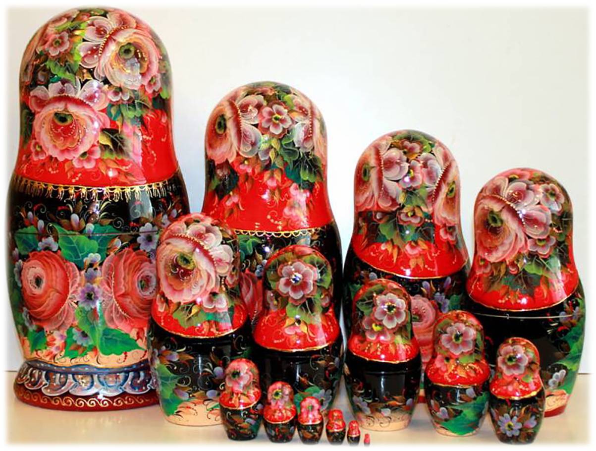 ตุ๊กตาแม่ลูกดก (Matryoshka) - Premium Doll ชุด 15 ตัว