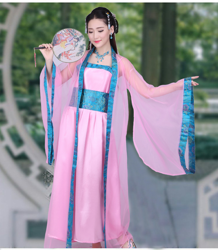 ชุดสตรีสมัยราชวงศ์ถัง (ชุดกระโปรง+เสื้อคลุม) 唐装汉服古装 Tang Dynasty Women's Costumes