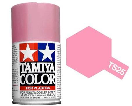 สีพ่นโมเดลรถ สีพ่นโครงรถ สีสเปรย์ทามิย่า Tamiya Spray Color TS-25 Pink (100 ml)