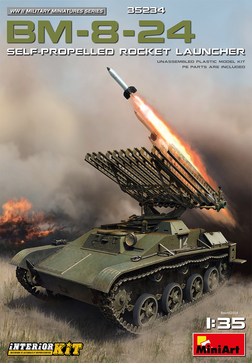 โมเดลรถยิงจรวด MiniArt ขนาด 1/35 MI35234 BM-8-24 Self-Propelled Rocket Launcher