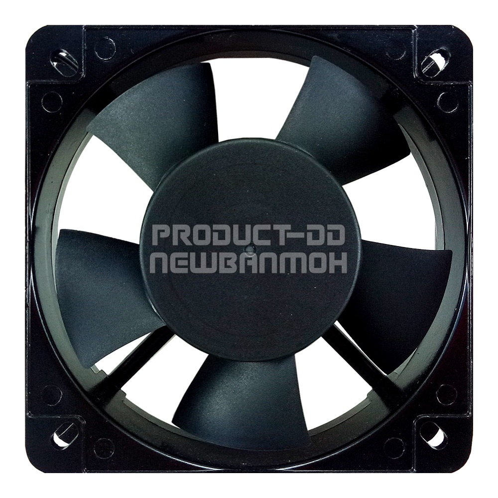 พัดลมระบายความร้อน AC 220V 13538HBL บอลแบริ่ง Ball Bearing ขนาด 5 นิ้ว (13.5x13.5x3.8 ซม.)