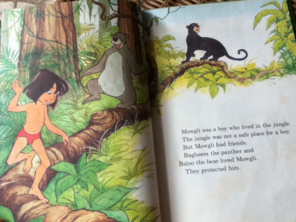 Mowgli and Kaa the Python