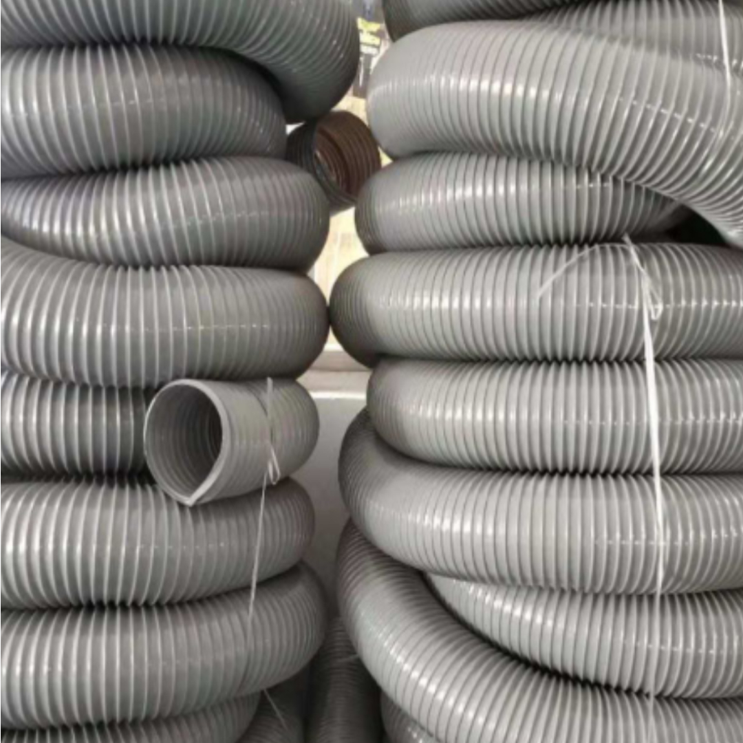 DB110150A ท่อดูดฝุ่น ท่อย่นแบบขุ่น PVC โครงลวด ขนาดขอบใน 5 นิ้ว ยาว 10 เมตร สำหรับงานอุตสาหกรรม ( ขอบใน125 มิลลิเมตร)
