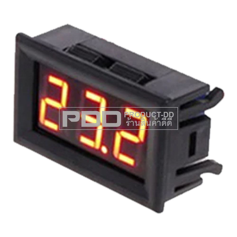โวลต์มิเตอร์ดิจิตอล วัดแรงดัน Volt Meter ตัวเลขสีแดง สองสาย DC 4.5V-30V ตัวเลข 0.56 นิ้ว