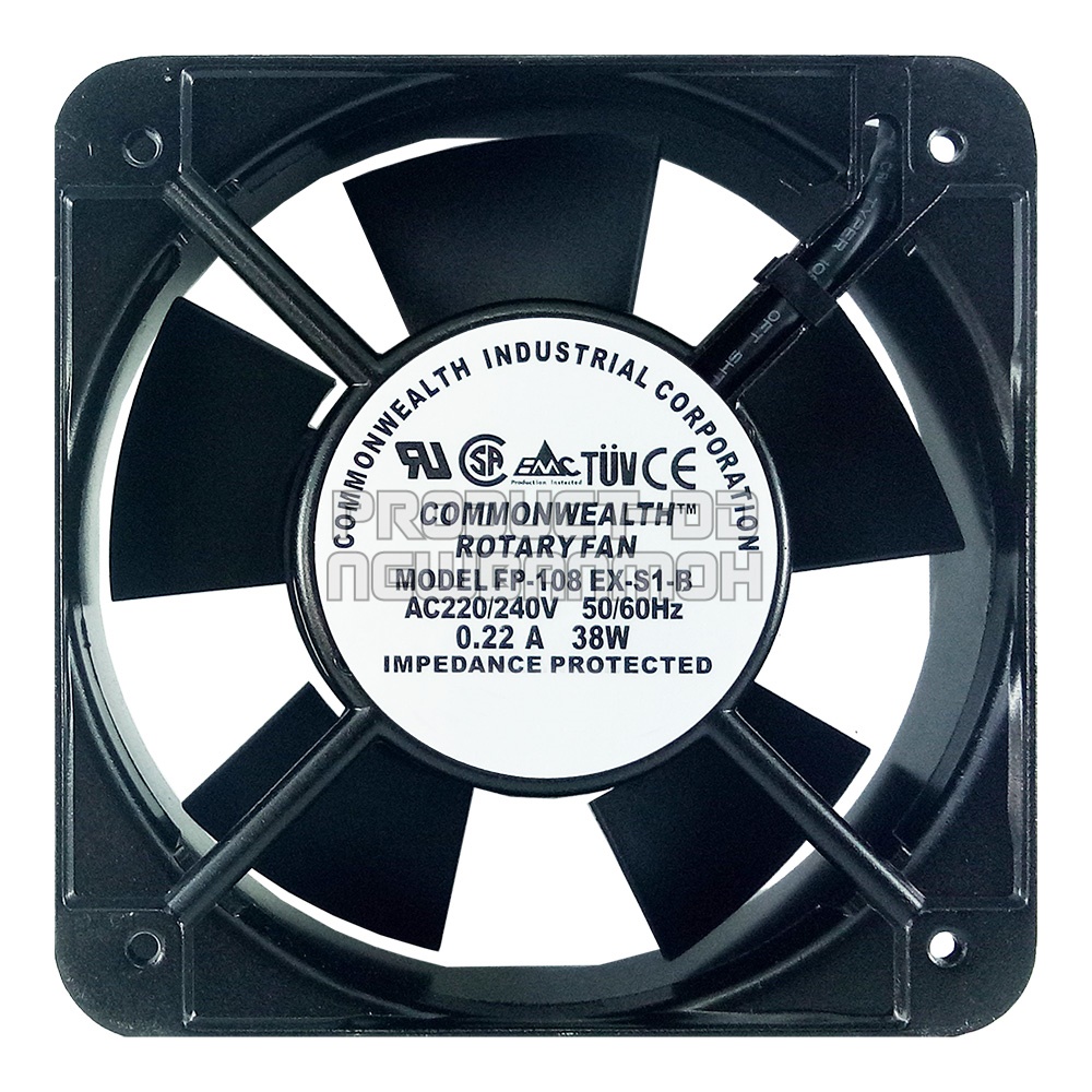 พัดลมระบายความร้อน AC 220V 15050HBL บอลแบริ่ง Ball Bearing ขนาด 6 นิ้ว (15x15x5 ซม.)