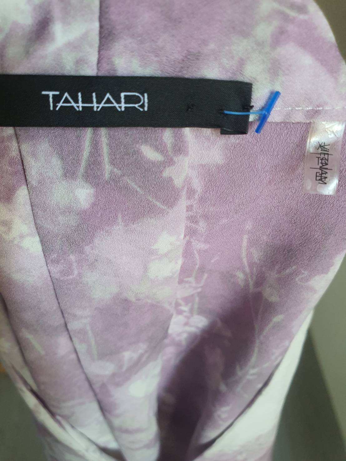 FF05294 เสื้อผ้ามือสอง ชีฟอง สีม่วง แบรนด์ TAHARI อก FREE-46 นิ้ว
