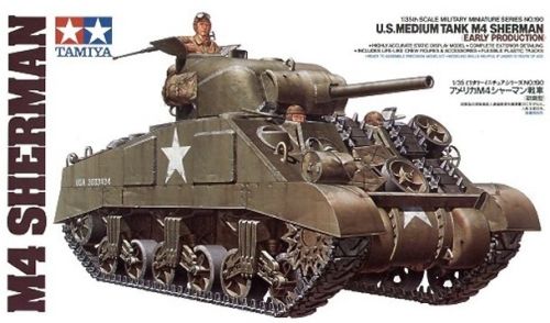 โมเดลรถถังทามิย่า ขนาด 1/35 Tamiya TA35190 M4 Sherman (Early Production)