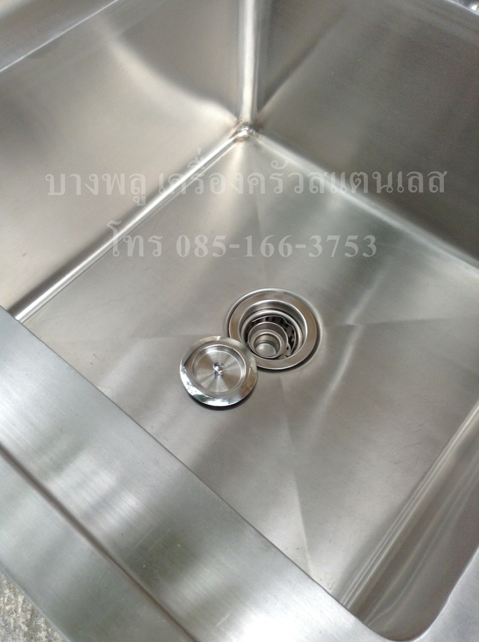 ซิงค์ล้างจานสแตนเลส 1 หลุม มีที่พัก ST1-110B