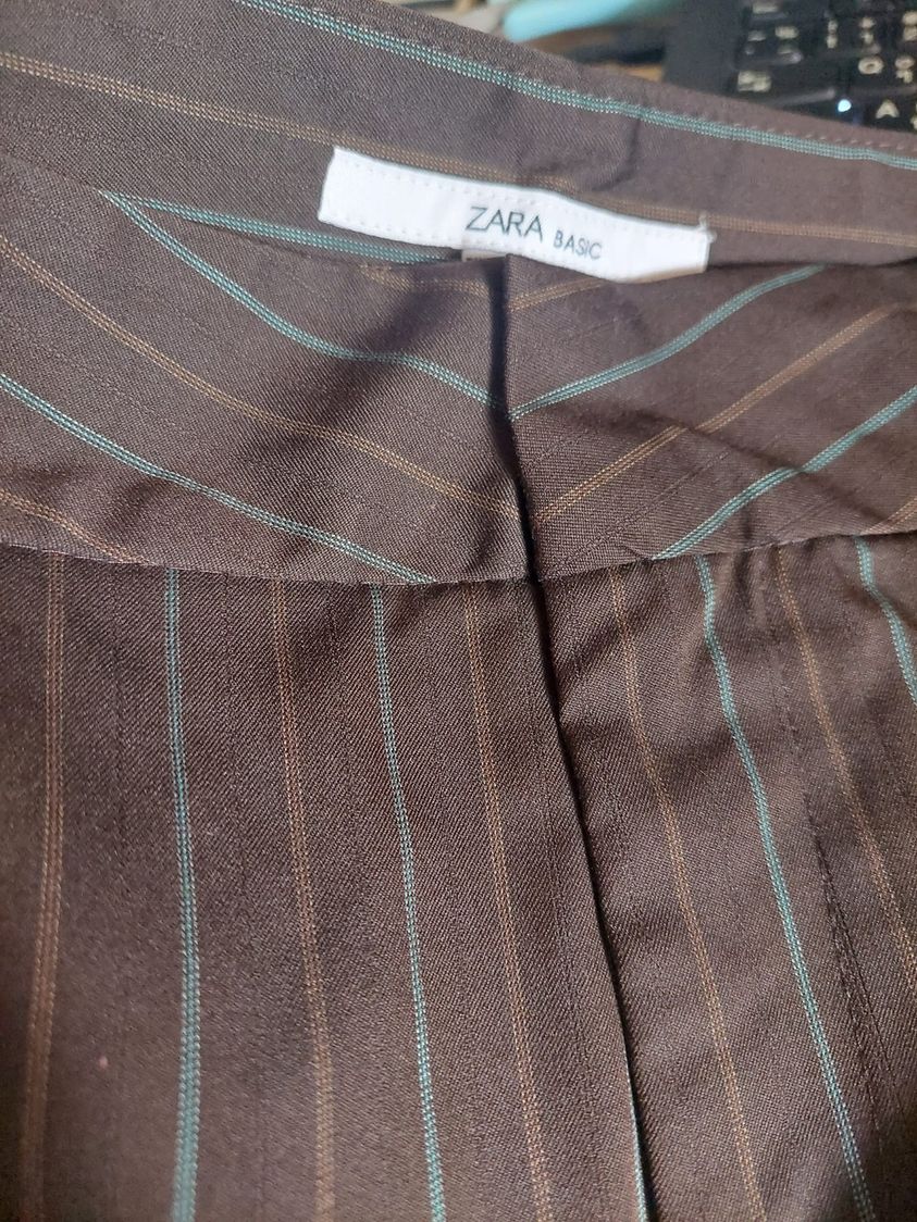 FF01364 กางเกงผ้า มือสอง แบรนด์เนม ZARA เอว 28 นิ้ว