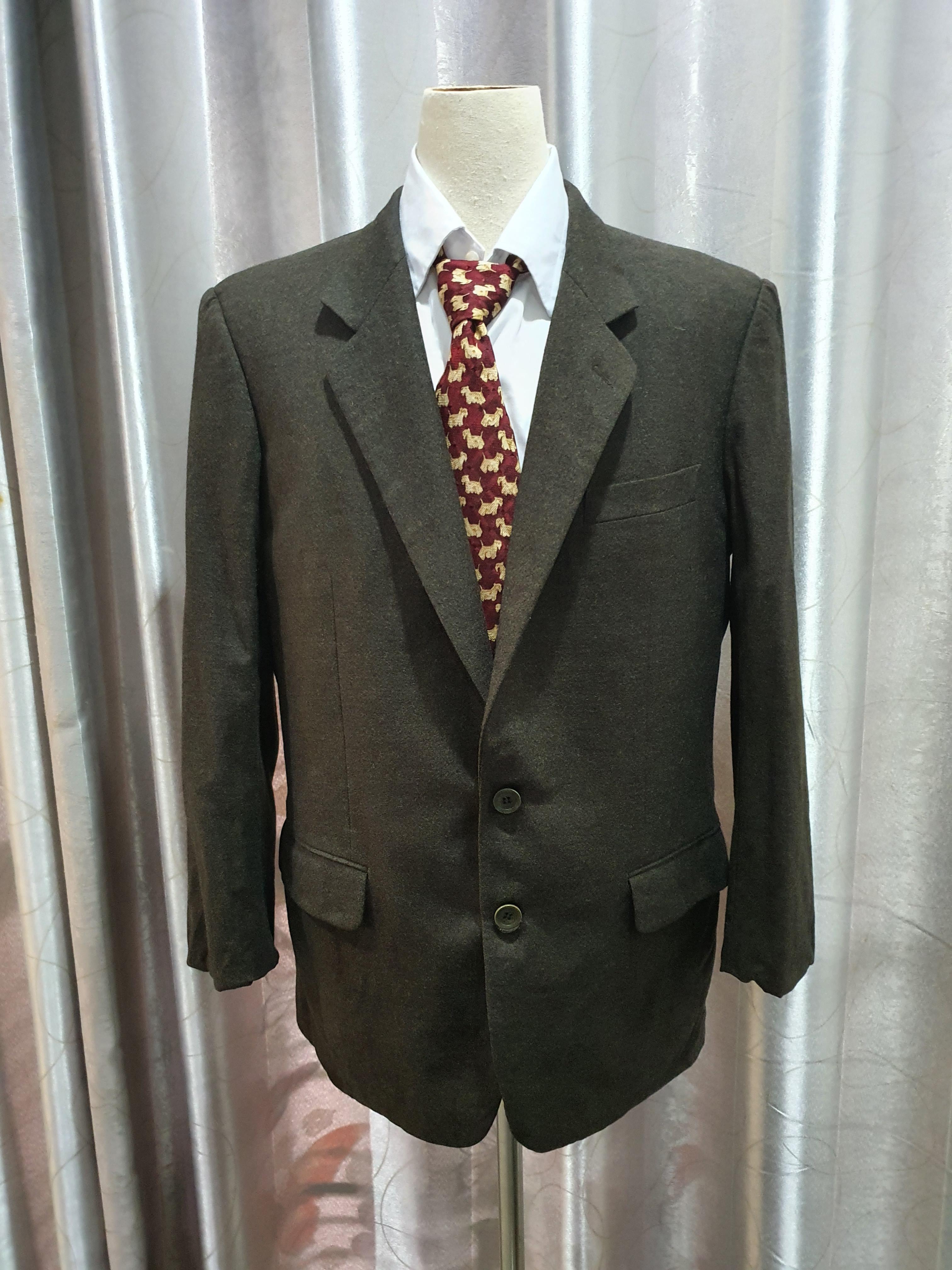 Suit0073 เสื้อสูท สีน้ำตาลเช้ม มือสอง DURBAN อก 42 นิ้ว