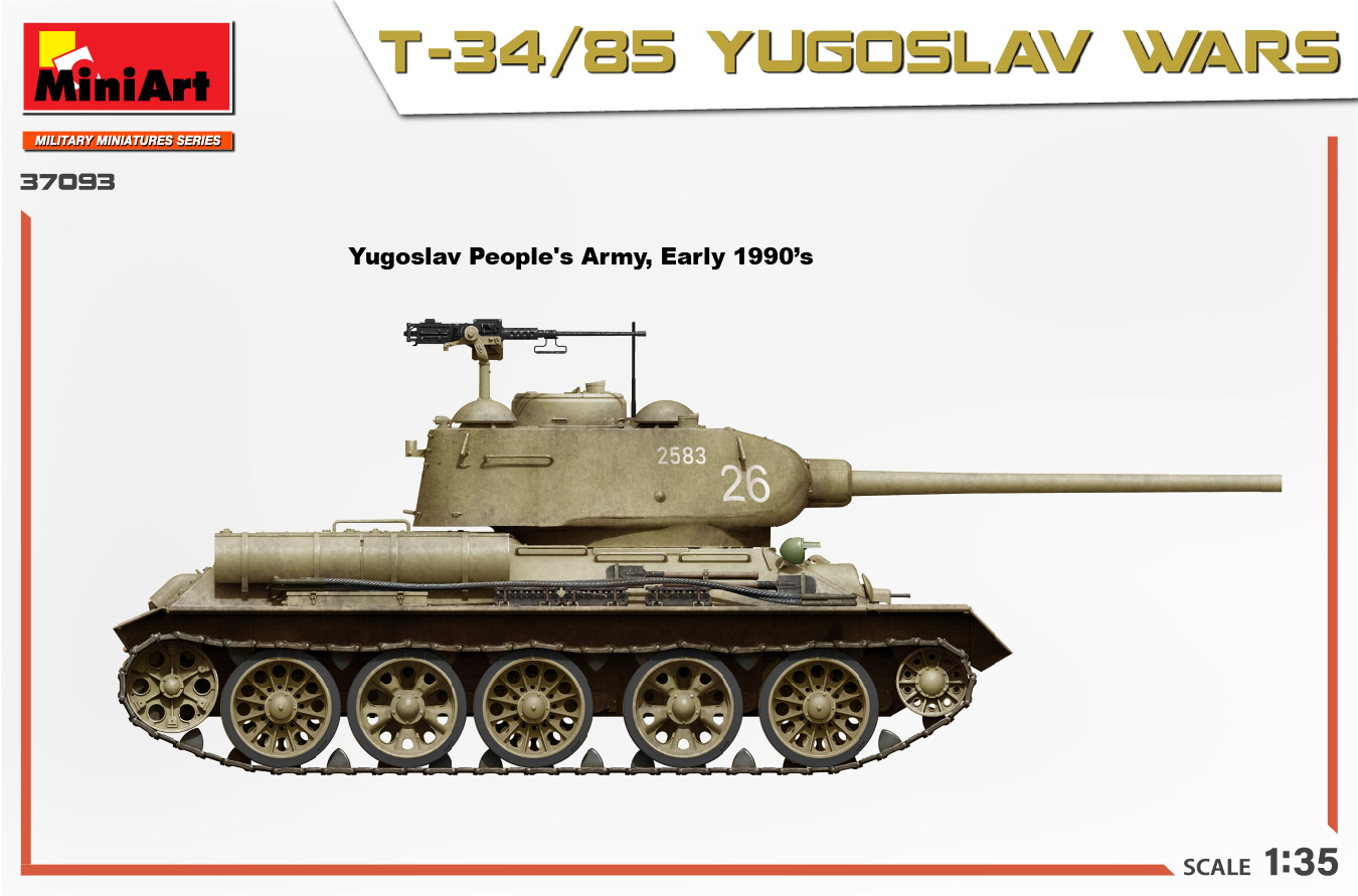โมเดลรถถัง 2 MiniArt ขนาด 1/35 MI37093 T-34/85 YUGOSLAV WARS