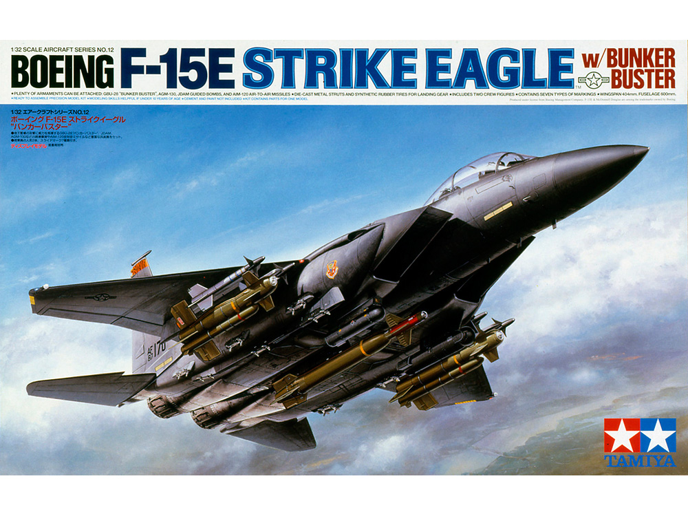 โมเดลเครื่องบิน Tamiya ขนาด 1/32 TA60312 Boeing F-15E Strike Eagle TMW/ Bunkerbuster