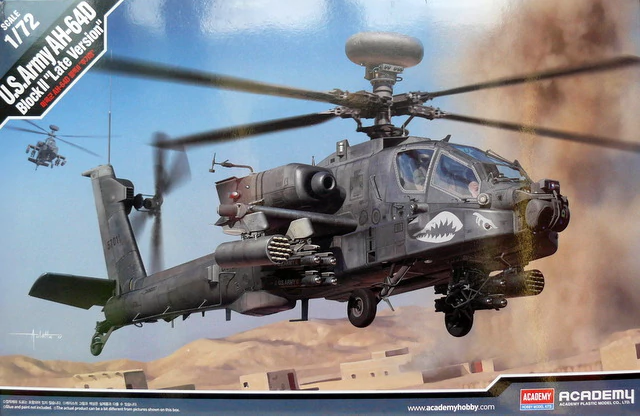 โมเดลเฮลิคอปเตอร์ Academy ขนาด 1/72 AC12551 U.S.Army AH-64D Block II "Late Version"