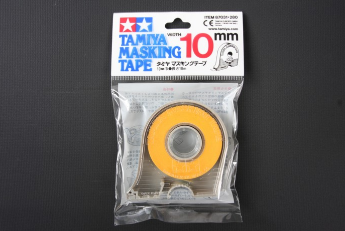 TA87031 Tamiya Masking Tape 10mm เทปบังพ่นสี เส้นตรง (มีตลับตัด)