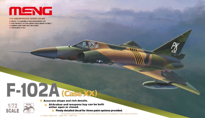โมเดลเครื่องบิน Meng Model ขนาด 1/72 DS-005 F-102A (Case XX)
