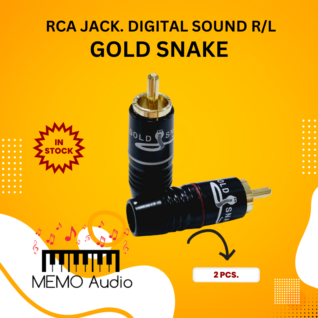 ขั้วต่อ RCA Jack ยี่ห้อ GOLD SNAKE Gold Plated RCA Connector (1 คู่)