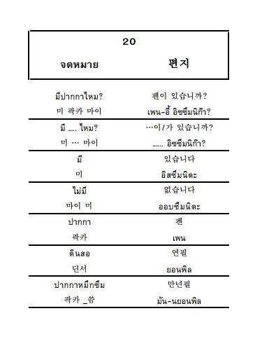 หนังสือคู่มือสนทนาภาษาเกาหลี + MP3