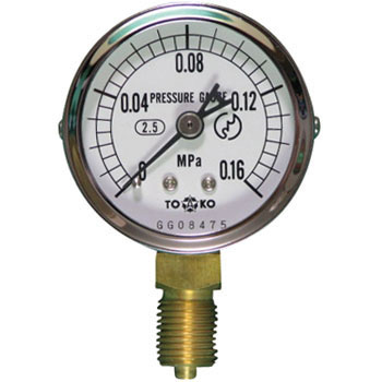 Common pressure gauge A type Φ 50 : TOKO : AT1/4G 50x0.16 MPa