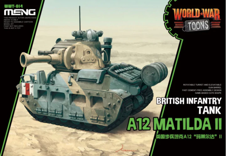 โมเดลรถถังไข่ Meng Model World War Toons WWT-014 British Infantry Tank A12 Matilda II